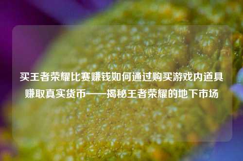 买王者荣耀比赛赚钱如何通过购买游戏内道具赚取真实货币——揭秘王者荣耀的地下市场