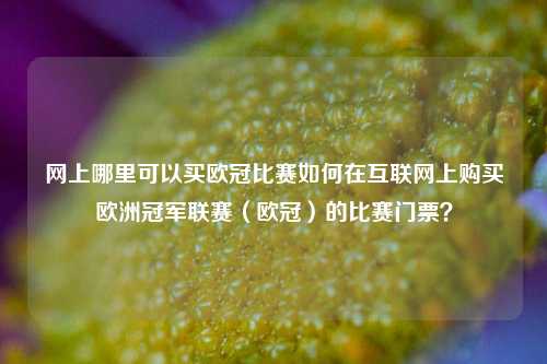 网上哪里可以买欧冠比赛如何在互联网上购买欧洲冠军联赛（欧冠）的比赛门票？