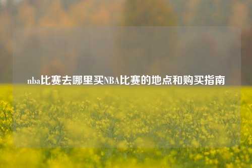 nba比赛去哪里买NBA比赛的地点和购买指南