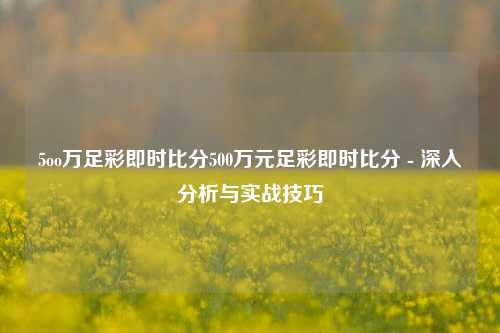 5oo万足彩即时比分500万元足彩即时比分 - 深入分析与实战技巧